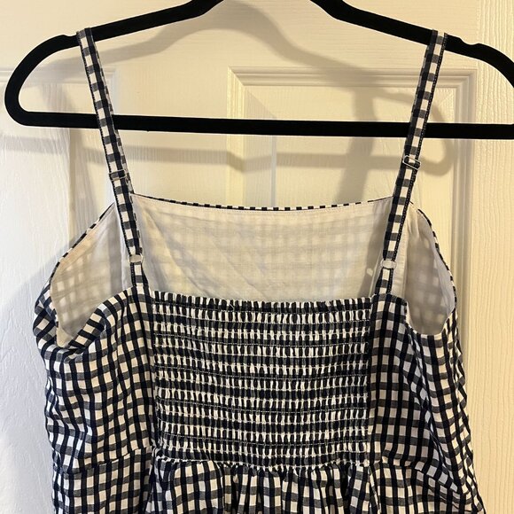 Gap Gingham Linen-Blend Fit & Flare Cami Dress - Picture 4 of 4